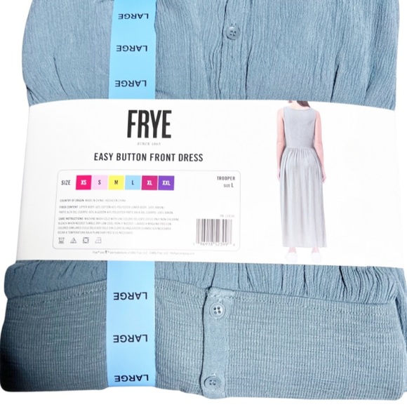 New with Tag Frye Womens Easy Button Down Front Trooper Sleeveless Maxi Dress - Picture 10 of 16